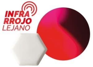 Infrarrojo Lejano — hexágono e círculo vermelho